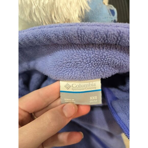Columbia Jacket Girl's XXS Light Purple Benton Springs Fleece Coat Full Zip Fall - Picture 5 of 10